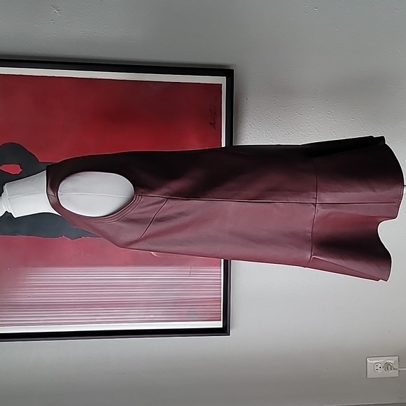 BCBGMaxAzria Sheridan Faux Leather Dress, Size Small, Color Royal Port - Picture 10 of 17